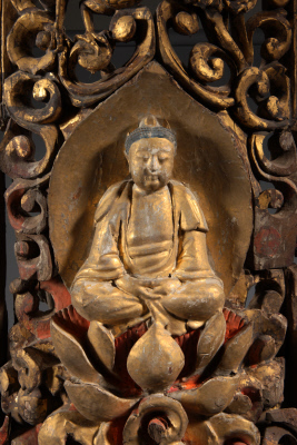 图片[3]-Woodcarving painted Avalokitesvara head-China Archive